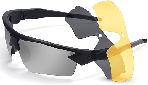 SKYWAY Gafas de sol deportivas polarizadas con 3 lentes intercambiables para hombres y mujeres Ciclismo Correr Conducción Pesca Gafas SS8009