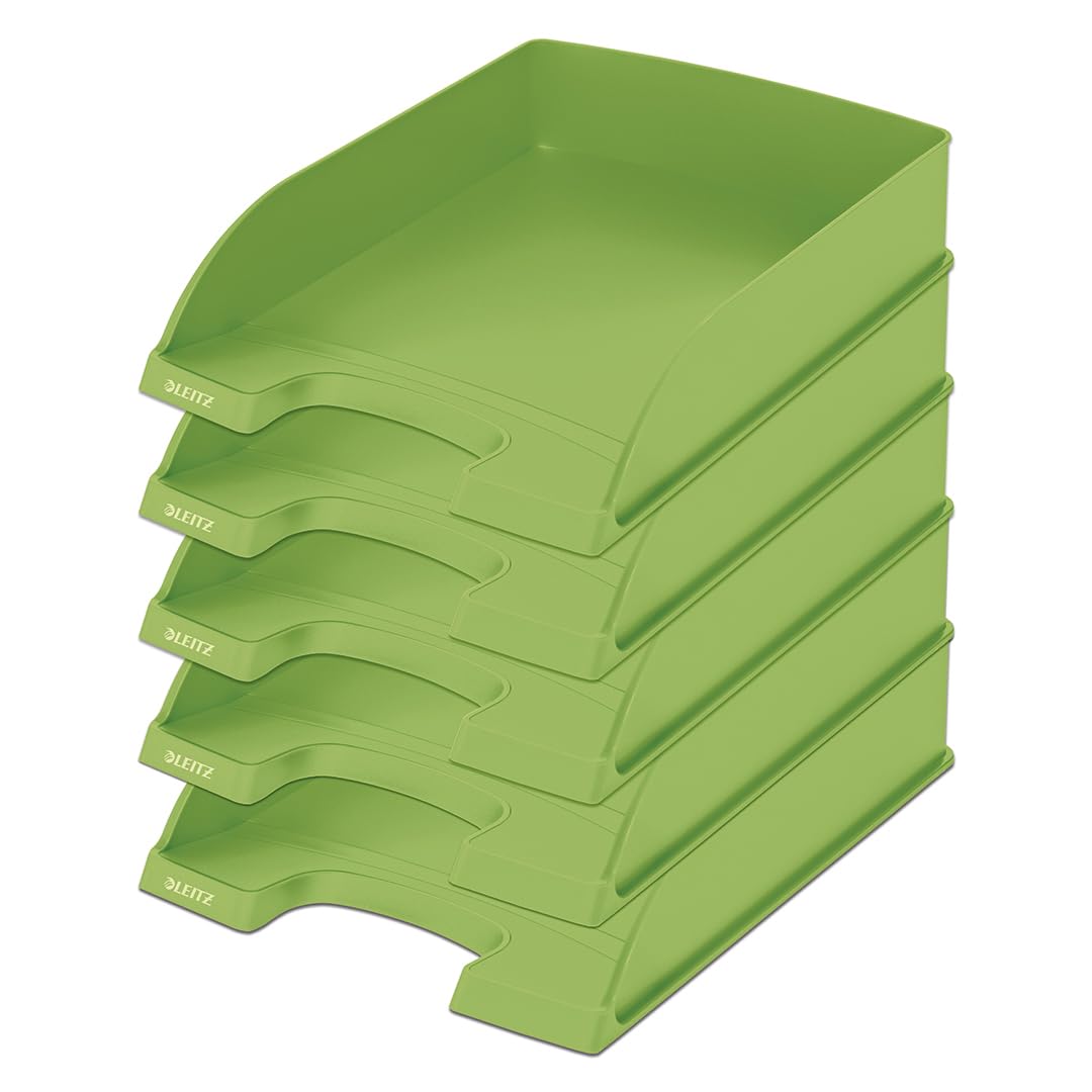 Leitz Letter Tray, A4, 100% Recyclable, Blue Angel Certified, Recycle Range, Green, 52275050