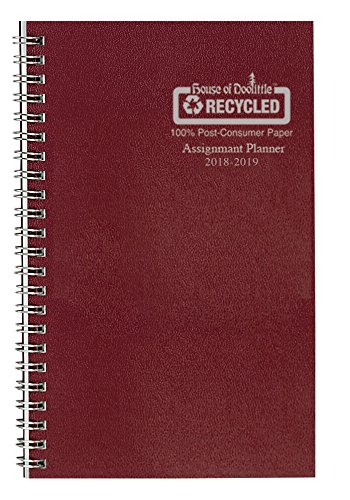 House of Doolittle 2018-2019 - Agenda escolar semanal 2018, color burdeos, 15 x 20 cm, agosto - agosto (HOD274RTG04 19)