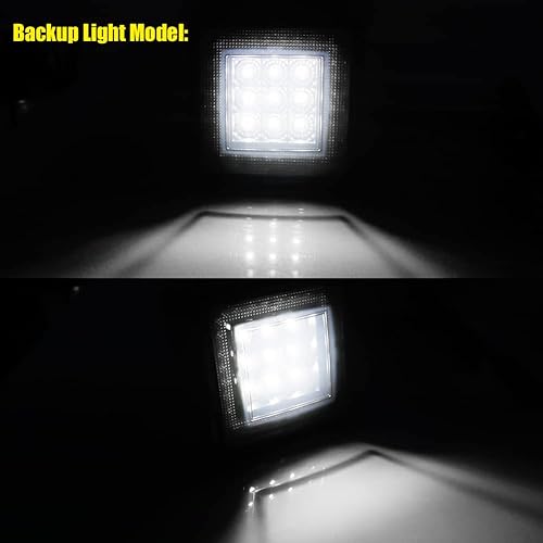 Miniatura 5 de Tonsya Lente ahumada 3 en 1 universal LED de transporte universal de 2 pulgadas compatible con camión, SUV, RV, remolque, parachoques trasero,