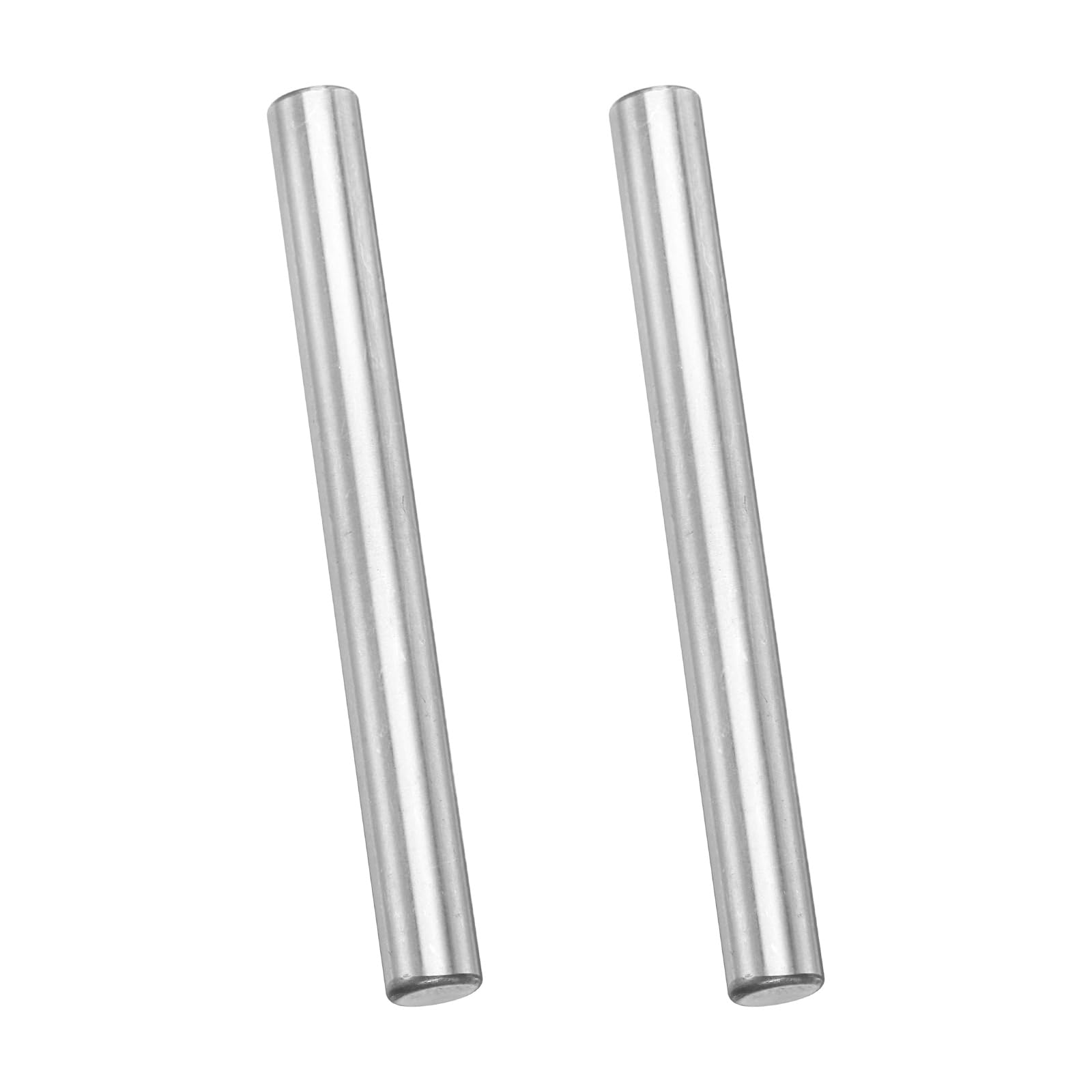 PATIKIL 2 Pcs Carbon Steel Dowel Pins, 1/4" x 2-1/2 " Round Steel Metal Rods, Silver