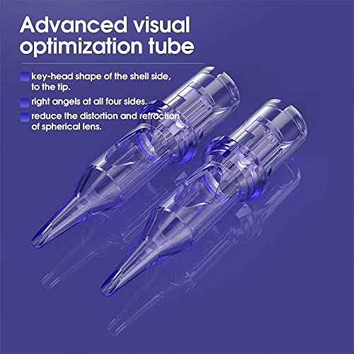 Image of Mast Pro Tattoo Cartridges 20Pcs Disposable Needles Bugpin Round Shader 1005RS