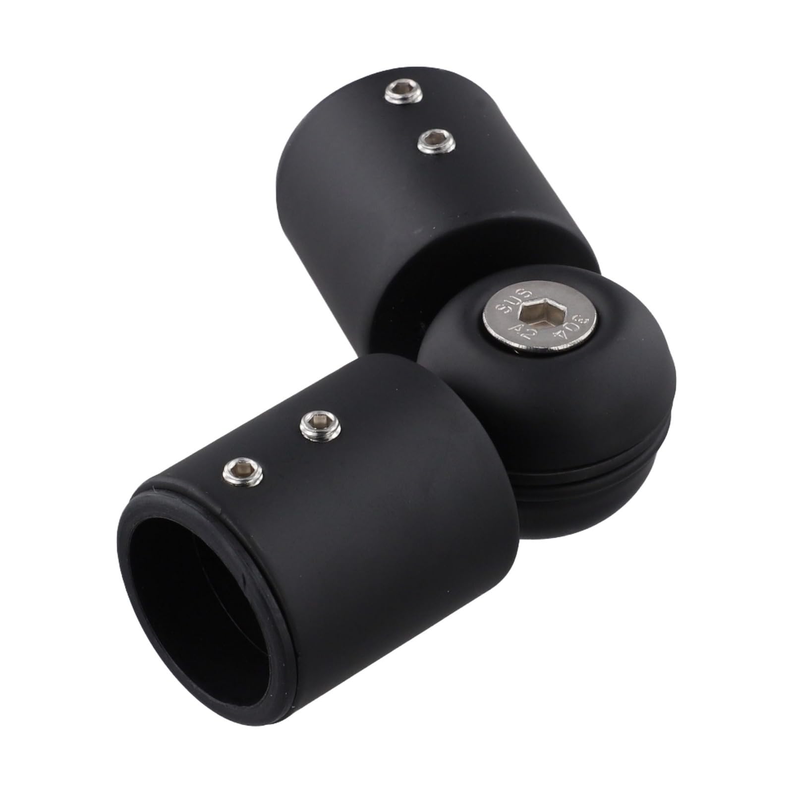 Corner Curtain Rod Connectors Adjustable Elbow Connector Shower Room Window Treatment Solution Versatile(25mm Black)