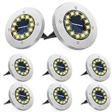 Wasserdicht und Trittfest: Die versiegelte Edelstahlstruktur, der eingebaute wasserdichte Ring machen die wasserdichte Klasse bis IP65 und können 100 kg tragen. Sie müssen sich keine Sorgen machen, wenn andere versehentlich darauf treten oder das Unkrautvernichter verwenden