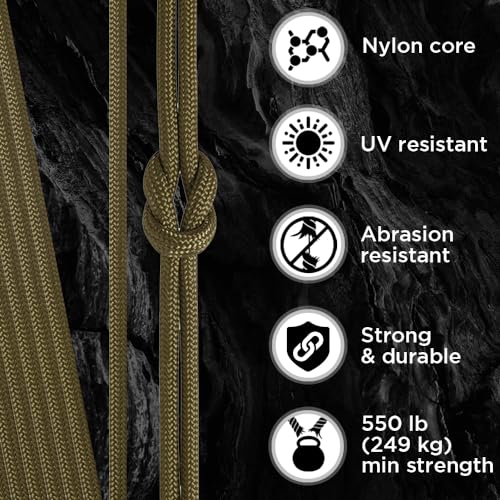 Image of TECEUM Reflective Paracord Rope 1000 - 1000ft /200ft /100ft /50ft - 40+ Colors - Glow in the Dark - para Cord - Utility Rope for Survival, Hunting & Camping Gear - Nylon String, Camping Rope, Tent Cord