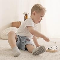 Vista 18 de Calcetines tobilleros antideslizantes para bebés con agarraderas para caminar de 0 meses a 7 años