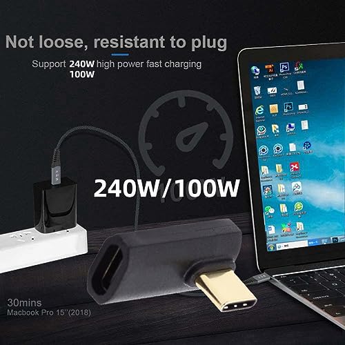 Image of chenyang USB C Connector USB4 Type C 240W Power 40Gbps Data 8K Video Extension Connector Adapter Low Profile Right Angled