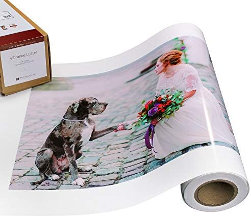Vibrance Luster Photo Printer Paper 10 mil 255 gsm Luster Finish Premium Photo Paper Roll on 3in Core 36 inches x 100 feet Works with Most Inkjet Printers Including Professional Makes and Models