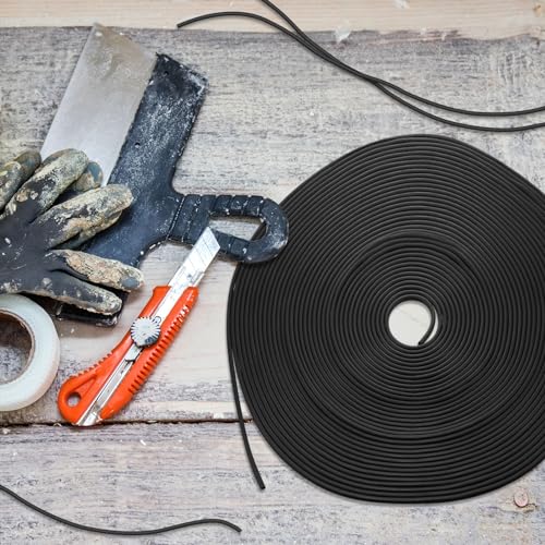 Image of Frienda Backer Rod Foam Rubber Caulk Saver Concrete Expansion Joint Filler Weather Strip Seal for Gaps and Joints (Black,1 /8 Inch X 50 ft)