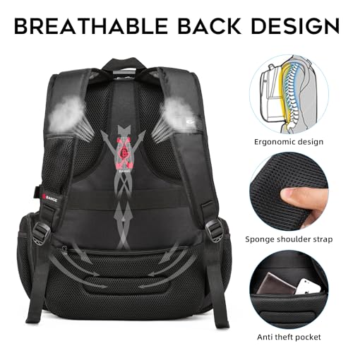 Image of BANGE Backpack with USB Charging Port (1901 Black)