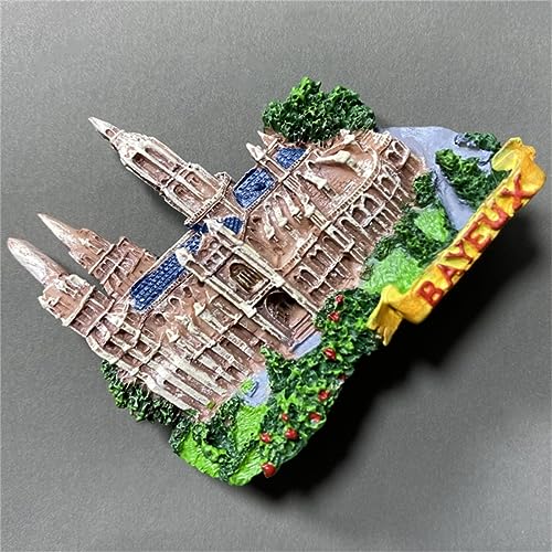 Imán decorativo Catedral de Bayeux Francia 3D miniatura 4