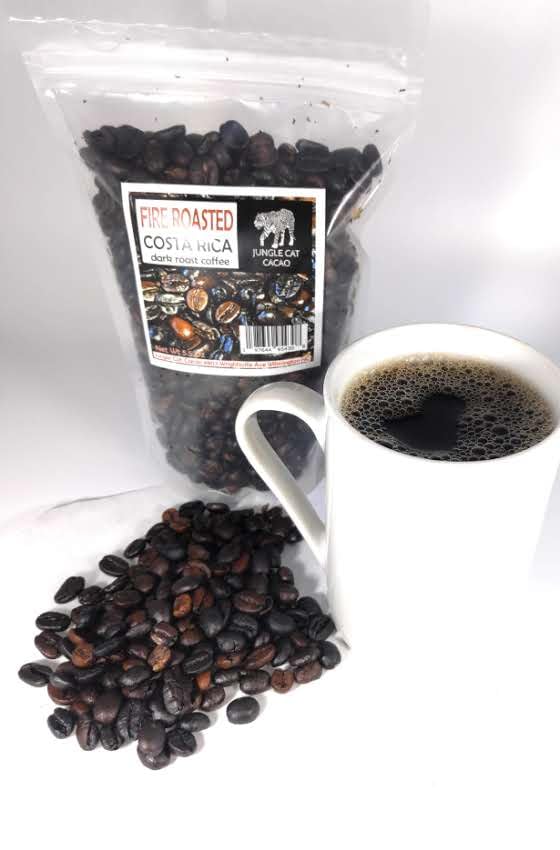 Café Jungle Cat Cacao Fire Roasted Costarricense Tostado Oscuro 5.5oz miniatura 4