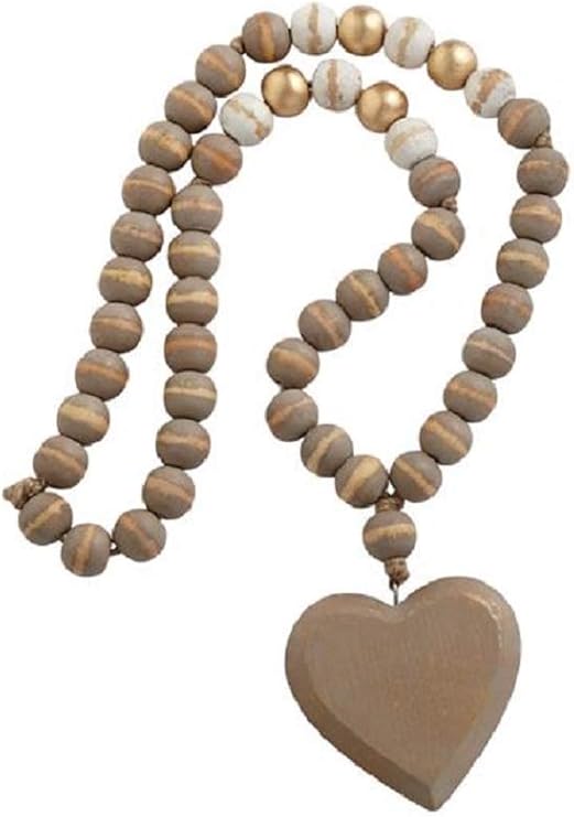 Amazon Com Mud Pie Heart Pendant Decorative Decorative Beads Grey Gold Arts Crafts Sewing