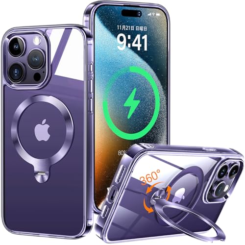 yBꖳE360°]CD X^hzZapNet iPhone 14 Pro p NA P[X Magsafe Ή [_X^hE萫][{̂ČEɓ]Xgbvz[t }OZ[t CX[dΉ ϖh~ ČRMILKi擾