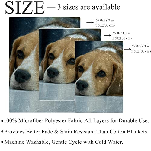 Couverture en peluche Beagle microfibre haut de gamme - 5