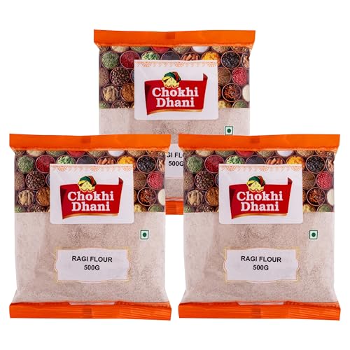 Chokhi Dhani Organic Belly Ragi Flour - 500 gm| Pack of 3