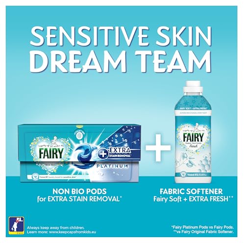 Fairy Non Bio Pods Washing Liquid Laundry Capsules, Fairy Pods, 120 Washes, Platinum With Extra Stain Removal For Sensitive Skin - Image 2