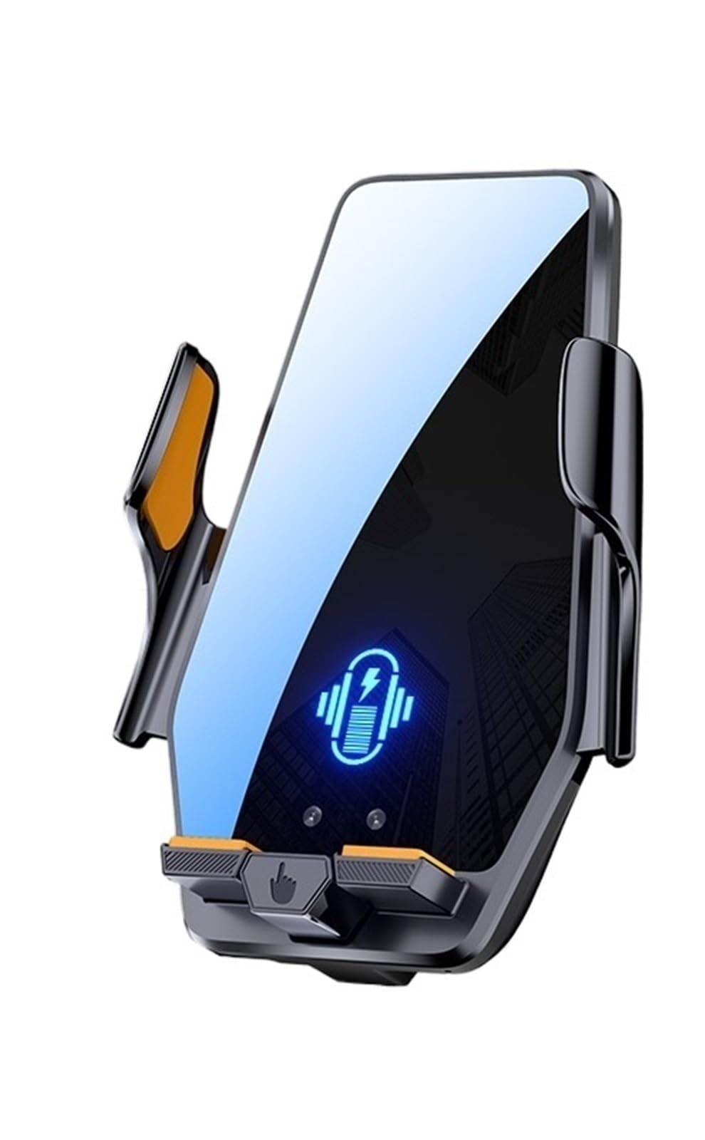Per IPhone 15 14 13 12 Supporto Universale Telefono Auto Stazione Ricarica Rapida Wireless 66 W Caricabatterie Automatico A Induzione Infrarossa Porta Cellulare Auto(Black)