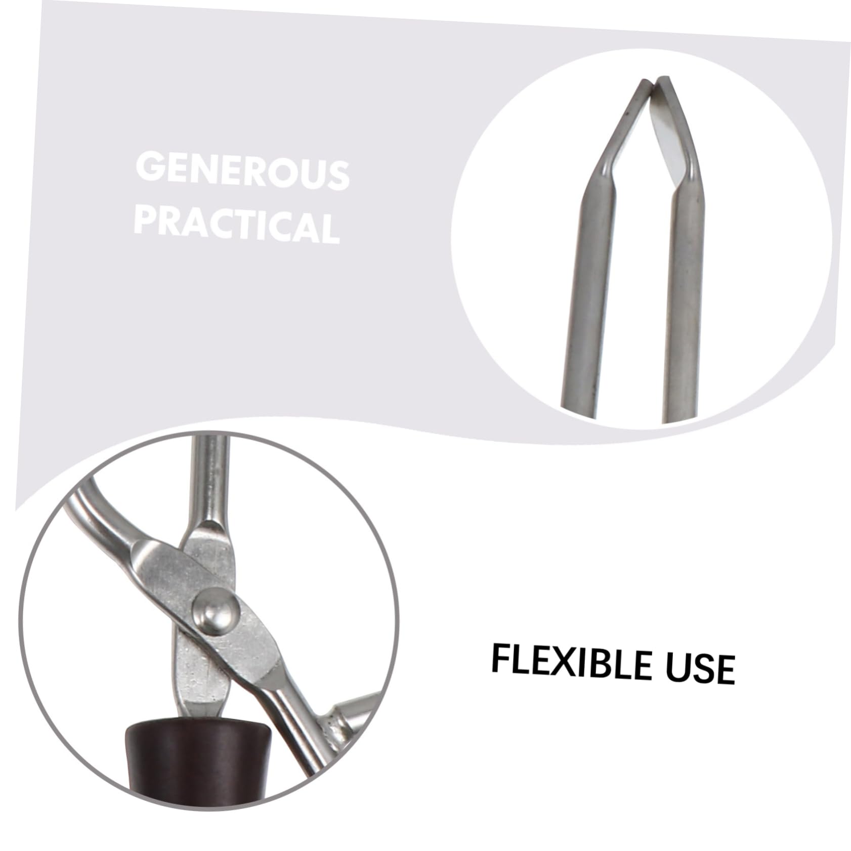 Pinza per Carbone Allungata in Acciaio Inox e Legno | Ergonomica, Resistente alle Macchie e Sicura per Cibo, Accessori per Barbecue per Festa Estiva