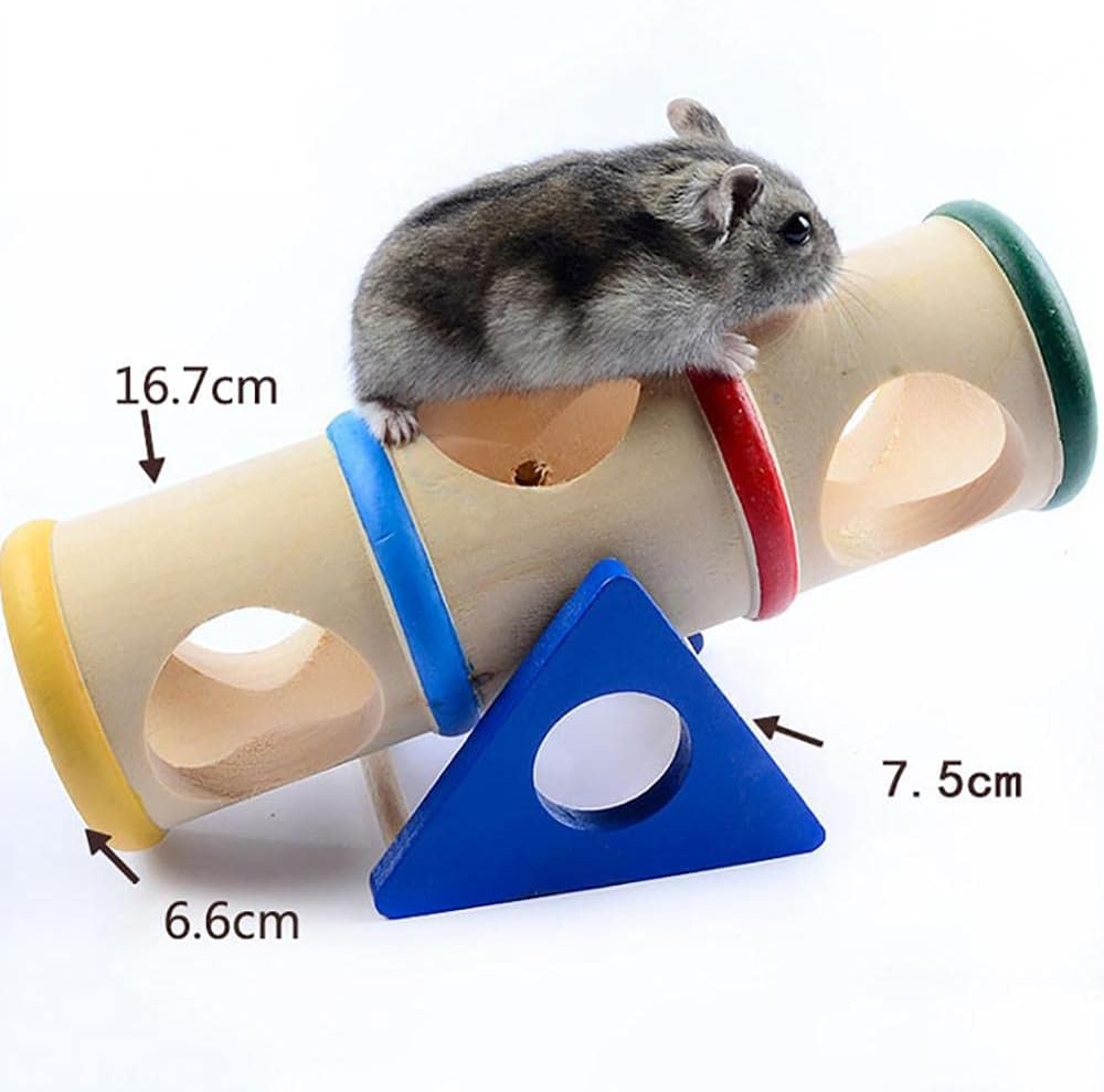 Hamster House Hamster Pet Barrel Tube Tunnel Cage House Hide Play Climing Toy Long Barrel Porous Tunnel Toy Hamster Cages and Habitats