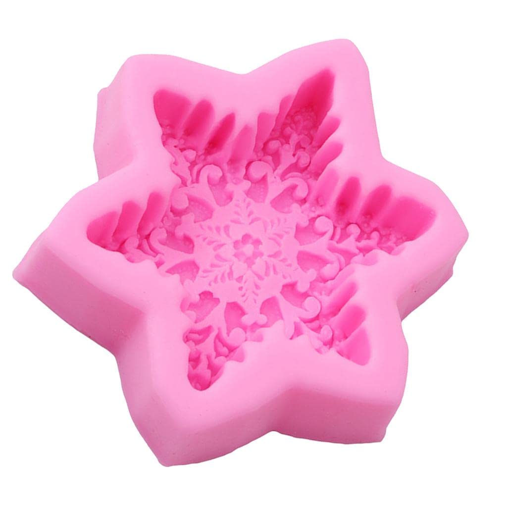 2 Piezas Molde de Nieve de Silicona para Pasteles Molde para Fondant Herramienta para Decorar Chocolate Bandeja para Muffins Reutilizable y, 5 Piezas