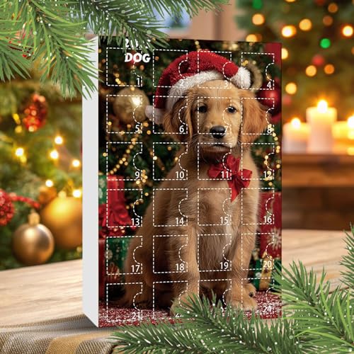 Countdown Calendar - 2D Acrylic Dog Pendant - 24 Days Dog Christmas Decor | for Holiday, Window, Door, Wall, Party - Image 3