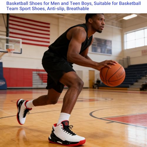 Image of Beita High Upper Basketball Shoes for Men Sneakers Breathable Sports Shoes Anti Slip