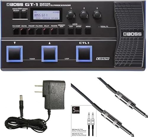 BOSS �{�X GT-1 �}���`�G�t�F�N�^�[ + �ėp�A�_�v�^�[ + �V�[���h5m �Z�b�g