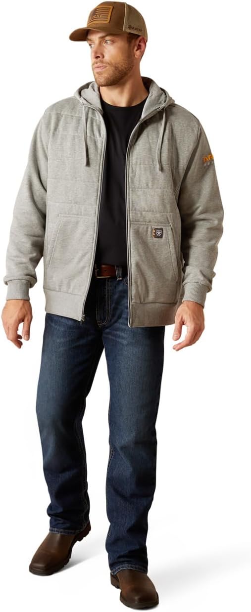 ARIAT Men's Rebar All-weather Insulated Full Zip Hoodie