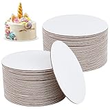 BENECREAT 60 Stück Weiße Pappe Kreise für Kunst und Handwerk, 128mm Runde Wellpappe Matte für Untersetzer, Namensaufkleber, Zeichnen, Dekorieren, 2.5mm Dick
