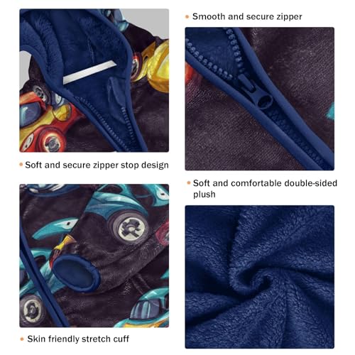 Racing Car Girls Fleece Jacket Girls Fall Jacket Girls Zip Up Hoodie Girls Sherpa Jacket 2-10T3