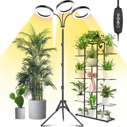 LORDEM Tri-Head Grow Light with Timer
