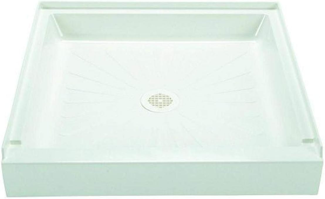 Mustee 3636M Durabase Fiberglass 36-Inch x 36-Inch Shower Base, White