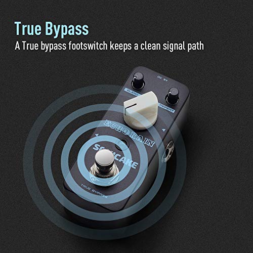 SONICAKE Delay Pédale d'effets guitare Analogique-Style Hybride Numérique Echo Rain