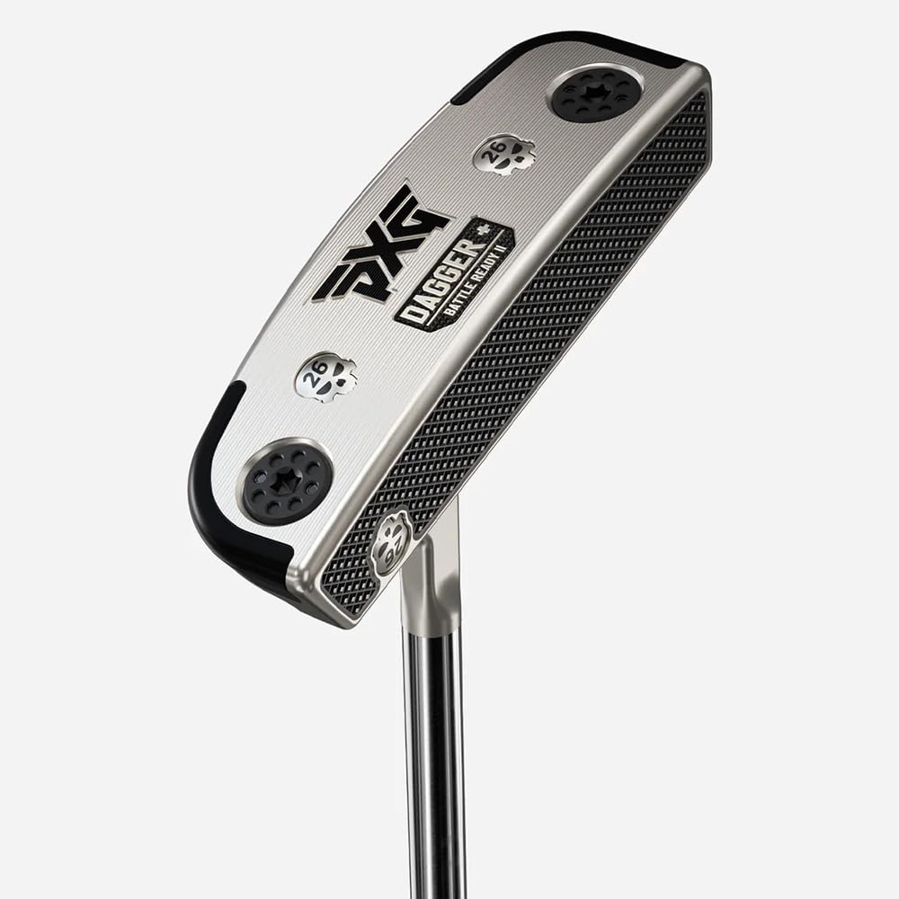 PXG Golf Club Putter Blade Battle Ready II Dagger+ Center Shafted Putters Shaft: Straight Putter Shaft - Chrome Grip: PXG Pistol I Putter Grip - Black 34" Right Hand