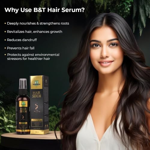 Image of BT BOERICKE & TAFEL B&T Hair Serum - Enriched With Flax Seed Extract, Rice Water, Amla For Hair Nourishment