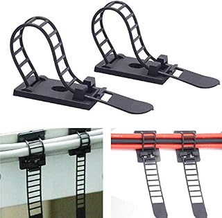Adjustable Self-Adhesive Nylon Cable Tie mounts Cable Straps with Optional Screw Cord Clamps