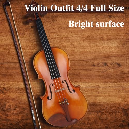 Image of AKLOT Violin 4 /4 Full Size Kit for Adult, Professional Acoustic Violin Spruce Top, Maple Back, Rose Wood Chinrest, Fiddle with Bow, Rosin, Case, Dust Cloth for Superior Sound Durability