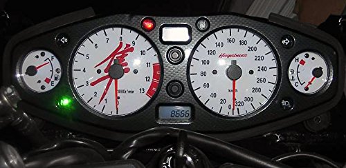 White Speedometer and Tachometer gauges for Suzuki GSXR1300 Hayabusa 2001-2007