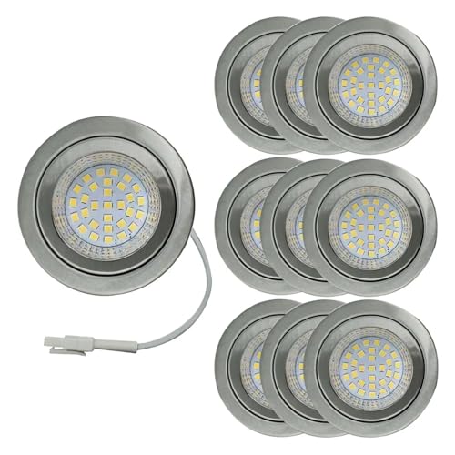 eufeifeiegds 10-Piece Recessed Light 2.5W LED Cabinet Cooker Range Hood Bulb 220-240V for 60mm Hole Vent Hood Bulb 20W Equivalen