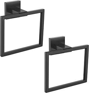 YACVCL Towel Holder Bathroom Towel Ring, Blac...,