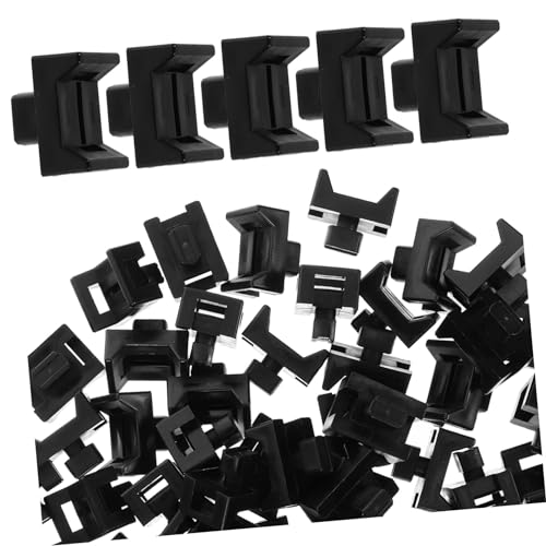 Holibanna 100 piezas Soportes para Bridas de Cable Negro Base de Montaje Tipo Silla de de Plástico Sujetador Resistente para Fijación de Cables Pared con Orificio