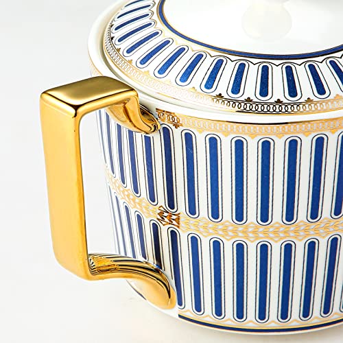 Cwlwgo- Royal Teapot,European Style Ceramic Tea Pot, Blooming & Loose Leaf Teapot - 24 Ounce,Not Included Removable Stainless Steel Infuser.… #TOP2