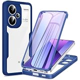 Phoona Cover per Xiaomi Redmi Note 13 Pro Plus 5G con Pellicola Protettiva Trasparente, Antiurto Silicone Custodia 360 Gradi Full Body Protezione, AntiGraffio Cover per Redmi Note 13 Pro Plus, Blu