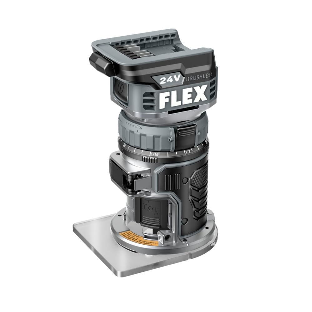 REVIEW Flex Control RFC-9105 9フィート 1インチ FLEX 24V Brushless Cordless 1.5 HP Trim Router Tool, Battery