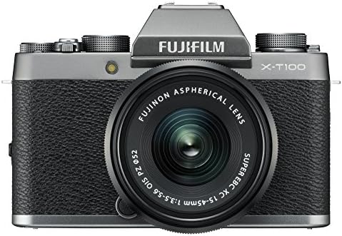 Fujifilm X-T100 Mirrorless Digital Camera w/XC15-45mmF3.5-5.6 OIS PZ Lens - Dark Silver