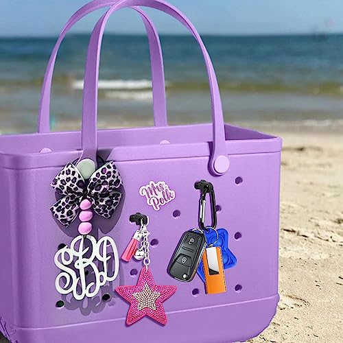 Image of Mity rain Key Holder for Bogg Bag, Accessories for Bogg Bags Original X Large, Insert Charm Carabiner Keychain for Beach Bag