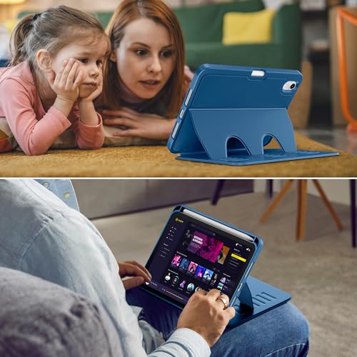 VIKESI Case for iPad mini 7 (A17 Pro) and iPad mini 6,Multiple Angles Magnetic Stand Cover,Shockproof Soft Back,Pencil Holder,and Auto Sleep/Wake,Navy Blue by VIKESI - Image 2