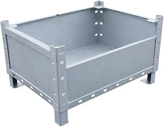 Industrie Stahlbox 800x600x500 mm | 2000 kg | 5-Fach stapelbar | feuerverzinkt