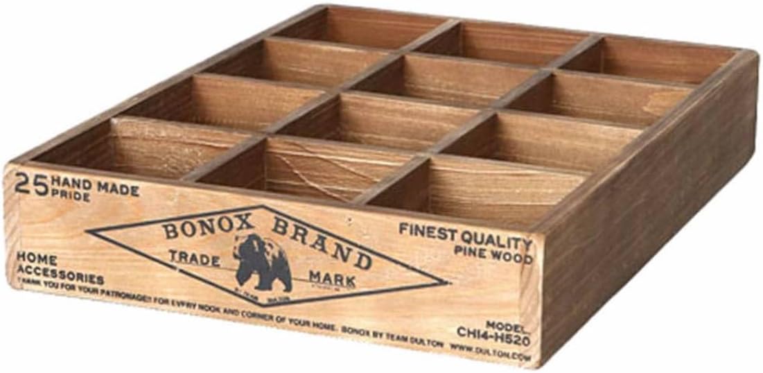 Dalton Wood Box 12 Partition Wooden Box "H65